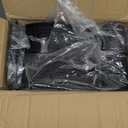 ABHENG 100 Pack Clothes Hangers, Non Slip Heavy Duty Plastic Hangers, Space Saving All-in-One Garment Hangers for Dresses Suits Jeans Knits, Hold Up to 11 LB Dry & Wet, 16.4" x 8.3",Black,UAPY08100B