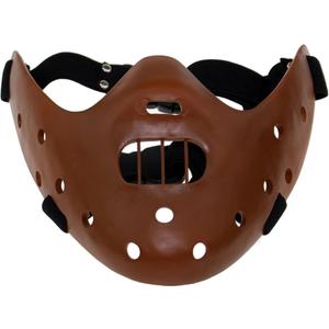 nezababy Hannibal Lecter Mask Cosplay The Silence of The Lambs Half Face Killer Halloween Costume Props Resin