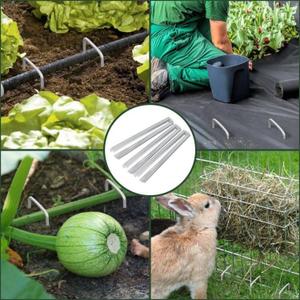 FEED GARDEN Galvanized Landscape Staples 4 Inch 50 Pack 6 Inch 13 Pack