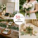 2 x Sage Green Satin Ribbon 1 Inch x 50 Yards Rustic Double Faced Ribbon for Wedding Favors, Gifts & Floral Crafts