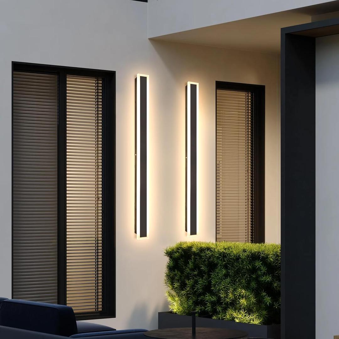 2 Pack 47 Inch Long Outdoor Wall Lights 3000K Black Exterior Light Fixtures Wall Mount Modern Porch Lights Wall Sconce Long LED Modern Outdoor Exterior for House Front Door 2 Pack 47 Inch Long Outdoor Wall Lights 3000K Black Exterior Light Fixtures Wall Mount Modern Porch Lights Wall Sconce Long LED Modern Outdoor Exterior for House Front Door
