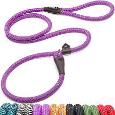 Fida Duarble Slip Leads for Dogs, 4 FT x 1/2" Heavy Duty Dog Loop Leashes, Comfortable Strong Rope Slip Leash for Small Dogs and Puppies, No Pull Pet Training Lead with Highly Reflective(1/2", Pink)