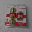 Lewis Hyman Inc 1734601 Atlas Tulip Style Door Knob and Single Cylinder Deadbolt Combo, Polished Brass