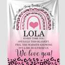 Lola We Love You Blanket Pink Leopard - Respectful and Loving Blanket Gifts for Lola On Mothers Day Birthday Holiday Anniversary - Soft Cozy Throw 50X60 Inches