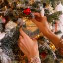 Thyle 24 Sets Employee Christmas Hanging Ornament Gifts Bulk Coworkers Thank You Appreciation Gift with Cards 4 Styles Inspirational Xmas Bulb Acrylic Ornaments for Nurse Staff Teachers Team Group