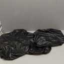 Waterproof Dining Chair Seat Covers Leather Kitchen Seat Covers, Stain Resistant Stretch Chair Seat Covers for Dining Room Chairs Set of 4, Rear Covered Washable Dining Chair Covers Black