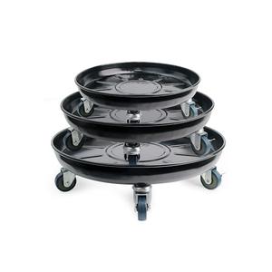 AyaLight Metal Heavy Duty Plant Caddy Round Flower Pot Mover, 3 Pack Mixed of 14", 16" and 20" Rolling Plant Stand with Wheels, Indoor Outdoor Plant Dolly with Casters Planter Tray, Black