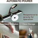 LYEOBOH Oil Dispenser for Kitchen, 17 OZ Olive Oil Dispenser Bottle with Non Drip Spout, Ceramic Vinegar Dispenser Bottle for Cooking, Soy Sauce, Coffee Syrup, Liquids, White