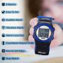 WobL Vibrating 8-Alarm & Repeating Countdown Timer Watch for Kids & Adults, Medication/Sports/Meetings/Potty Reminders, Blue