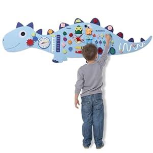 BALAPET Sensory Wall Panel for Kids,Dinosaur Montessori Sensory Activity Wall Panels,Interactive Felt Learning Toys for Toddlers Perfect for Toddler Playroom,Children's Daycare,Dentist Waiting Room