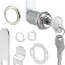 Prime-Line U 9945 Drawer and Cabinet Lock  Secure Important Files and Drawers, 1 1/8 In., Diecast Stainless Steel, Fits on 13/16 In. Max Panel Thickness (Single Pack)