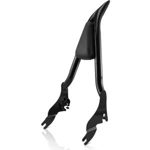 Sissy Bar For Harley Touring 28" Detachable Rear Passenger Backrest Quick Release Compatible With Road King Road Glide Street Glide Electra Glide Road King 2009-2025 (Black-One Pice Fit '09-Up)