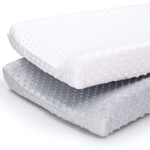 The Peanutshell Baby Girl or Boy Changing Pad Covers Set of 2 - Ultra Soft, Plush Baby Cover - Fits Standard Changing Table Pads, Durable, Machine Washable Sheets - Grey & White Minky The Peanutshell Baby Girl or Boy Changing Pad Covers Set of 2 - Ultra Soft, Plush Baby Cover - Fits Standard Changing Table Pads, Durable, Machine Washable Sheets - Grey & White Minky