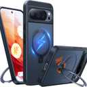 TORRAS 360 Spin Magnetic Stand for Google Pixel 10 Pro XL case, Compatible with Magsafe, 4X Military Drop Protection, Slim for Google Pixel 10 Pro XL Phone Case with Kickstand, Black