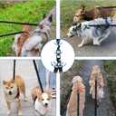 4 Way Dog Leash,No Tangle for Four Dogs, 3 in 1 Dog Leash with 360 Swivel, Shock Absorbing, Reflective Threads Comfort Foam Handle, Ideal for Small Dogs and Dog Training (Black, 4 Way)