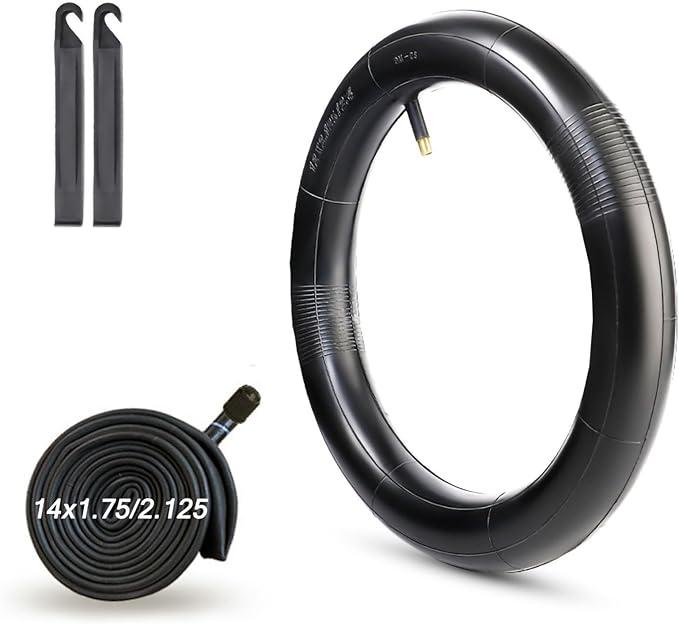 14" Bike Inner Tube,14x1.75—2.125/14x2.4—2.5 Electric Bike Replacement Tubes with Angled Valve Stem Compatible with Electric Scooters, E-Bike Tire Tube and More