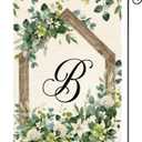 AVOIN colorlife Initial Letter B Monogram Garden Flag 12x18 Inch Double Sided Outside, Spring Floral Family Last Name Yard Decoration