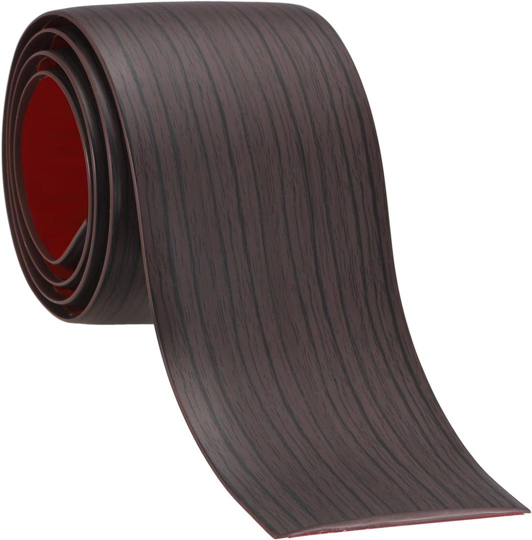 PATIKIL Self Adhesive Floor Transition Strip 10 ft x 3" Vinyl Flat Divider Flooring for Joining Floor Gaps Carpet Transition Floor Tiles, Black Walnut