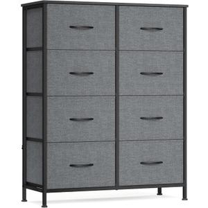 SONGMICS Dresser for Bedroom, Tall Dresser with 8 Fabric Drawers