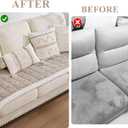 Vaukki Pet Couch Covers for Dogs, Washable Soft Dog Sofa Cover Protector, Non Slip Sofa Slipcover for 3 Cushion Couch, Fuzzy Sofa Pad Pet Friendly Dog Bed Mat for Couches (27.6''x82.7'', Coffee)