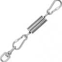 Premium Hammock Chair Hanging Kit with 2 Carabiner and Rotating Hook, Upgraded Snap Hooks Heavy Duty with 600 LB Capacity, Swing Spring for Swinging Chair/ Hammocks