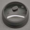 Microwave Splatter Cover Glass Cover Guard Lid with Collapsible Silicone for Food Pot Plate Cover 9.8 inch Light Grey