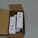 TESSAN European Travel Plug Adapter 2 Pack, PD 20W Adapter for Europe Plug with 4 AC Outlets 4 USB (2 USB C), Type C Adaptor for US to Europe, Italy, Spain, France, Portugal, Greece, Iceland, Germany, White