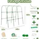 TOCCYARD Cucumber Trellis for Raised Bed, U-Shape Garden Trellis for Climbing Plants Outdoor, Metal Arch Trellis for Vegetables, Plant Support for Tomato, Pea, Zucchini, Squash
