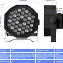 U`King Stage Lights 10 Packs 36LED RGB LED Par Lights, 7 Channel DJ Party Lights with Remote Control & DMX Controller Sound Activated Uplights for Events Birthday Bar Dance Decoration