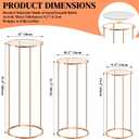 Cylinder Stands for party, 3PCS Elegant Gold Metal Plant Round Pedestal Stand, Display Stand Tables Cake Stand for Party Weddings Birthday Backdrop Decorations