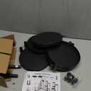 iDavosic.ly 5 Tier Folding Plant Stand Indoor Outdoor with Plastic Tray, Tiered Corner Flower Holder Shelf, Metal Orchid Display Rack for Patio Porch Living Room Garden Balcony, Modern Black