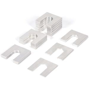 18 Pcs Metal Auto Lift Leveling Shim Kit For 2 Post 4 Post Car Lift Truck Jib Crane Install, Aluminium Horseshoe Tile Construction Spacer Fit For 3/4" Anchor Bolt (1/4 & 1/8 & 1/16)