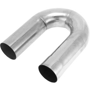 Motoforti 2.25" OD 180 Degree U-Bend Mandrel Exhaust Tube Car Exhaust Pipe Mandrel Bend DIY Custom Tubing Pipe 7.87" Leg Length T304 Stainless Steel Silver Tone