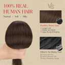 Rich Choices Real Human Hair Clip In Extensions-6 Pcs Single Clip Design-100% Remy Hairs Invisible Clip in Extensions for Thin Short Hair-Seamless Hairpieces for Women-10 Inches #2R Chocolate Brown