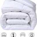 COHOME King Size Cooling Comforter, All-Season Quilted Down Alternative Duvet Insert, Luxury Hotel Breathable GentleSoft Comforter with Anti-Clump Tech & 8 Tab - Reversible - White 92 x 102 inches