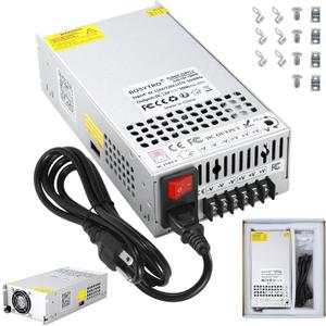 Upgraded 12V Power Supply, 110v to 12v Converter, 1200W 100A Transformer, with Power Cord and Safety Switch, AC to DC Converter for 3D Printer, Led Strip, Motor Pump, CCTV