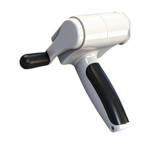 Hand-cranked cheese grater, rotary cheese grater, restaurant-quality, with handle, designed for hard cheese and chocolate, white model