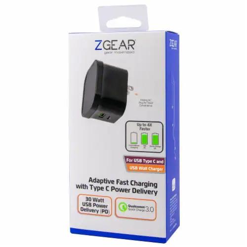 ZGEAR Adaptive Fast Charge Wall Charger