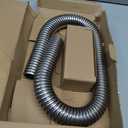 COLOR TREE 78.7inch Universal Stainless Steel Exhaust Pipe 1inch ID Parking Air Heater Tank Diesel Gas Vent Hose Length for Car Truck