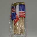 50 Packs Small American Flags on Stick,American Flag for Outside 4x6,Mini Flags/Small US Flags/USA flag 4th of July Decorations Outdoor,Fourth of July Decorations for Home,Memorial Day Decor