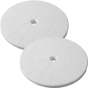 AR-PRO (2-Pack Swimming Pool Skimmer Cover - 9" Universal Round Pool Skimmer Lid Cover - Exact Replacement for 9 1/8" Skimmer Valve Lids and Spa Lids (White)