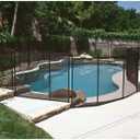 WaterWarden Pool Safety Fence 4' x 12', UL Certified to ASTM F2286 Safety Standards, Removable, Easy DIY Installation, Black Protective Mesh Netting with Black Frames