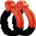 Soft Shackle 1/2" X 22 Inch (57,000LBS) Breaking Strength, Synthetic Road Recovery Rope for Sailing SUV ATV 4X4 Truck Jeep 2 Pack -Safer Than Metal Shackle