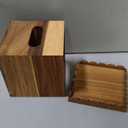 Wood Tissue Box Cover, 5.75 x 5.75 Inches