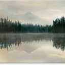 Stupell Industries 'Foggy Lake Forest Landscape Reflection'| Canvas Art, 40"L x 30"W