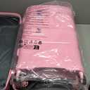 Kono Luggage Sets 3 Piece Hard Shell Travel Trolley 4 Spinner Wheels Lightweight Polypropylene Suitcase with TSA Lock (Pink, 20/24/28 Set)