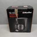 Mueller 12-Cup Drip Coffee Maker Machine with Anti-Drip System, Permanent Filter, Glass Carafe, and Auto Keep Warm Function