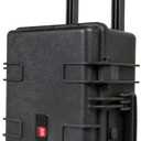Monoprice Weatherproof Hard Case - 22 x 14 x 10 Inches, With Wheels and Customizable Foam, Shockproof, IP67, Ultraviolet And Impact Resistant Material, Black - Pure Outdoor Collection