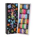 icceemee 30 Rolls Colorful Theme Washi Tape Set with Different Colorful Patterns, Writable Decorative Tapes for Scrapbooking, Junk Journal Supplies, Bullet Journaling, 0.6'' x 79'' per Roll