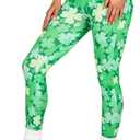 Tipsy Elves Fun St. Patrick's Day Leggings for Women for Parties and Festivals High Waisted and Low Waisted Styles (Green, L)